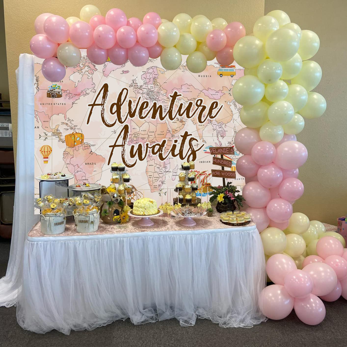 Snapklik.com : Adventure Awaits Backdrop 7x5FT Travel Themed Adventure