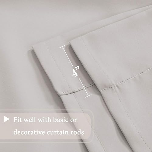 Miniatura 6 de H.VERSAILTEX - Cortina opaca para ventana con amarres, panel de bolsillo para varilla - 42 pulgadas  106.68 cm.de ancho por 63 pulgadas  160.02 cm.