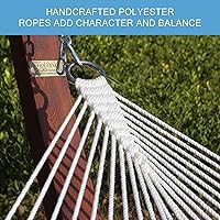 Vista 5 de Lazy Daze Hammocks - Hamaca doble de tela acolchada de 12 pies con barras de suspensión y almohada desmontable, capacidad de carga de 450 libras