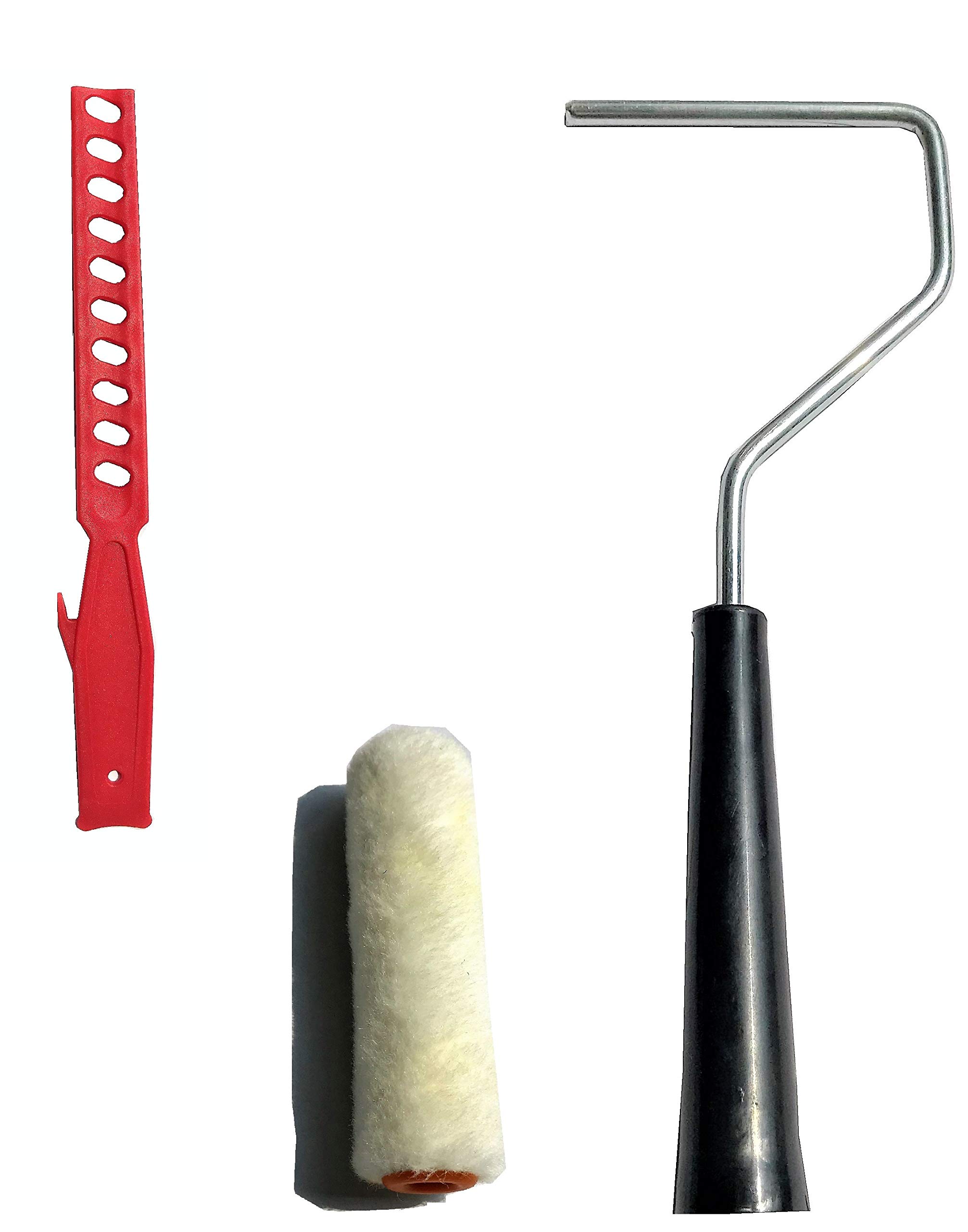 Paint Roller Kit I Plastic Paint Tray 10 Piece DIY Paint Roller Set I 9 inch and 4 inch