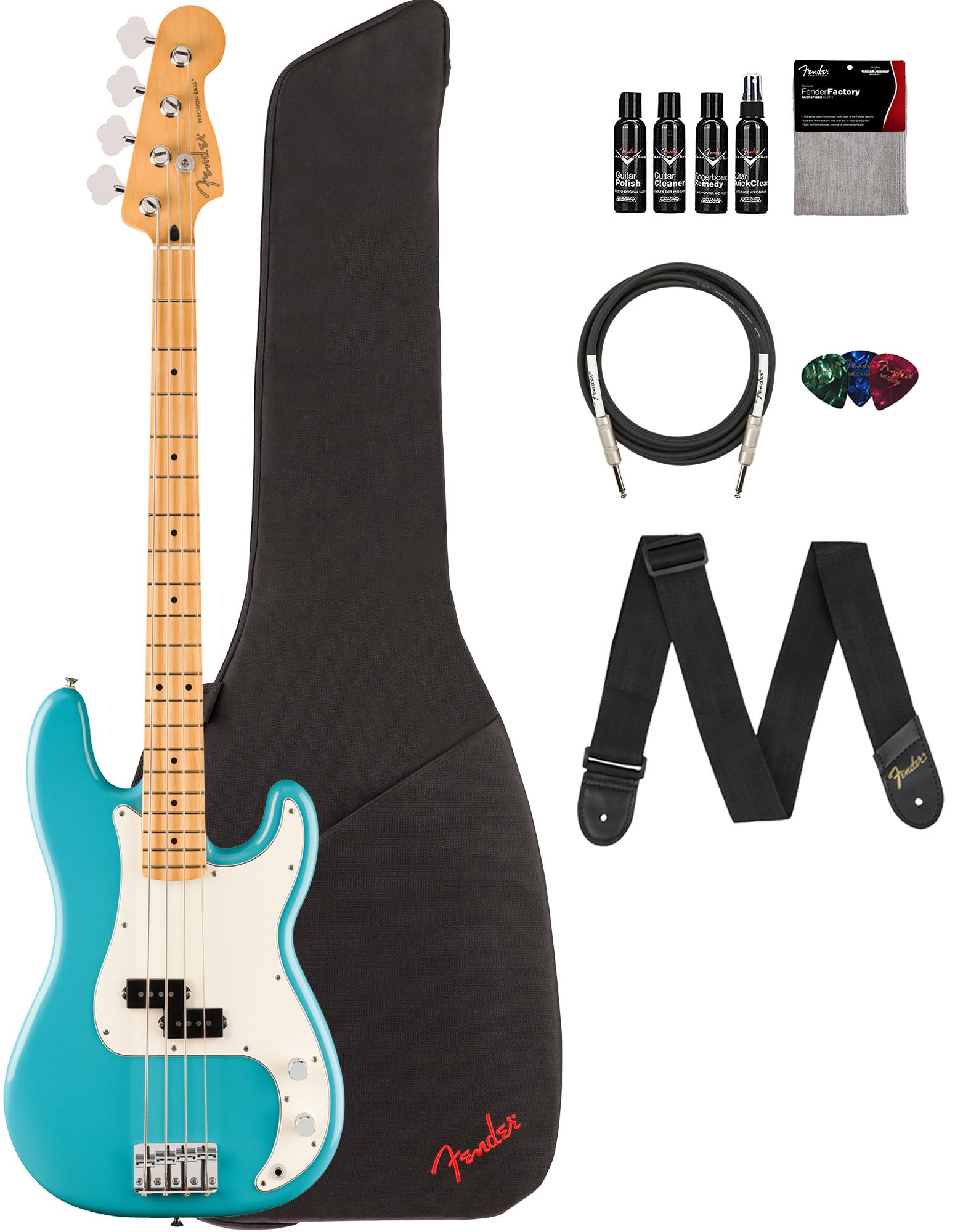 Fender Player Precision Bass ハードケース付き Amazon | Fender Player II Precision Bass - Aquatone Blue バンドル