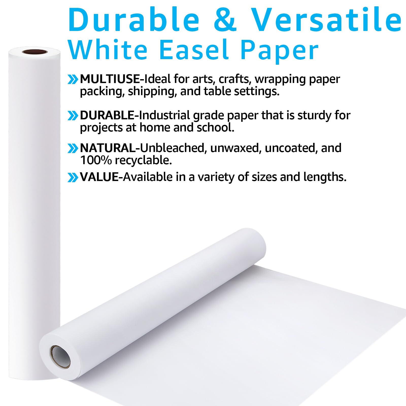 LDXDRU 4 Rotoli Carta Da Disegno - 42,5cm X 15mt - Rotolo Bianco Per Pittura E Schizzi