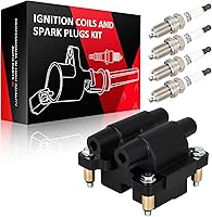 Vista 13 de Paquete de bobinas de bobina de encendido SCITOO compatible con Nissan Versa 1.8L 2007-2012 para Versa 1.6L 2009-2012 para FX50 5.0L 2009-2013 UF549