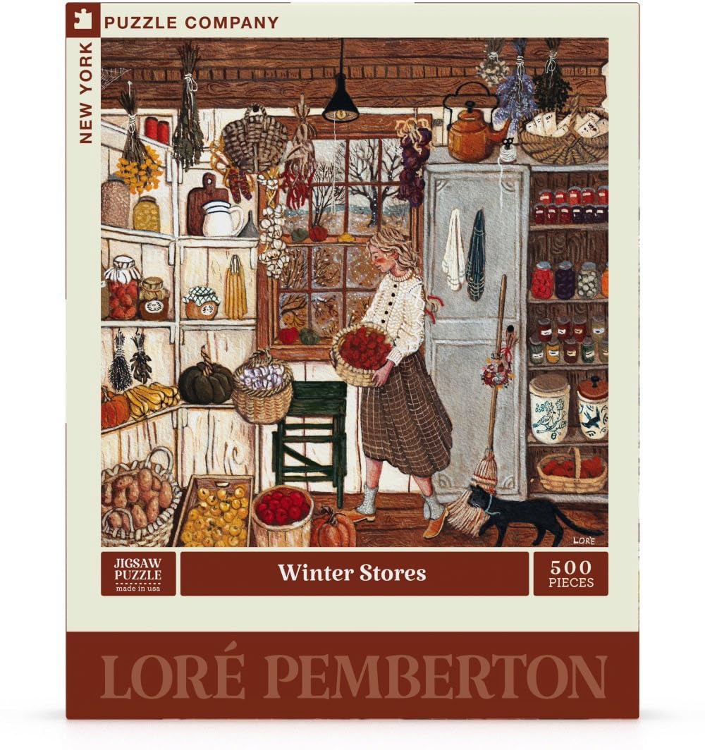 New York Puzzle Company - Lore Pemberton Winter Stores - 500 Piece Jigsaw Puzzle for Adults by Lore Pemberton