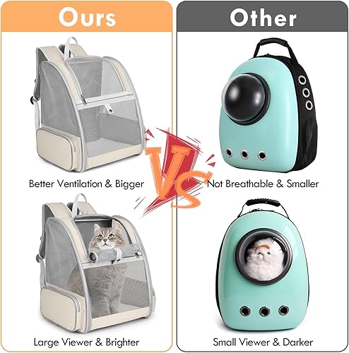 Miniatura 4 de Mochila expandible para gatos aprobada por aerolíneas para perros pequeños, bolsa de viaje plegable plegable para llevar gatos, cachorros, gatitos,