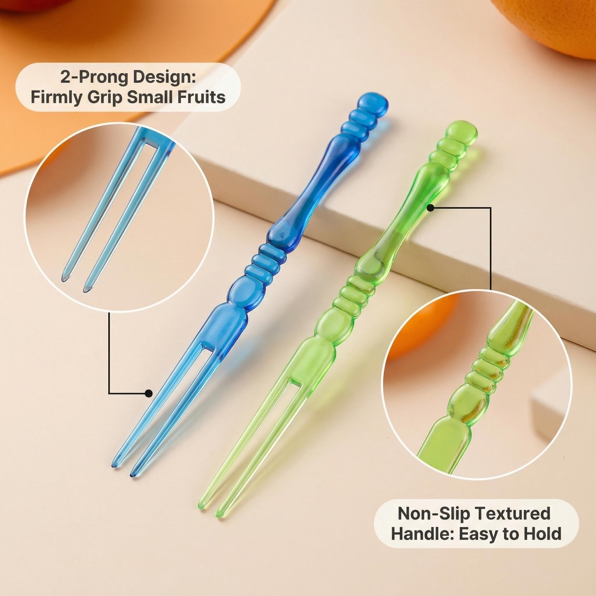 400Pcs 4 inch Disposable Colorful Plastic Cocktail Picks Fruit Forks Mini Dessert Forks Party Supplies Plates Picks Cake Forks Tasting Appetizer Forks Set for Party Banquet Buffet and Daily Life — Amazon image 5