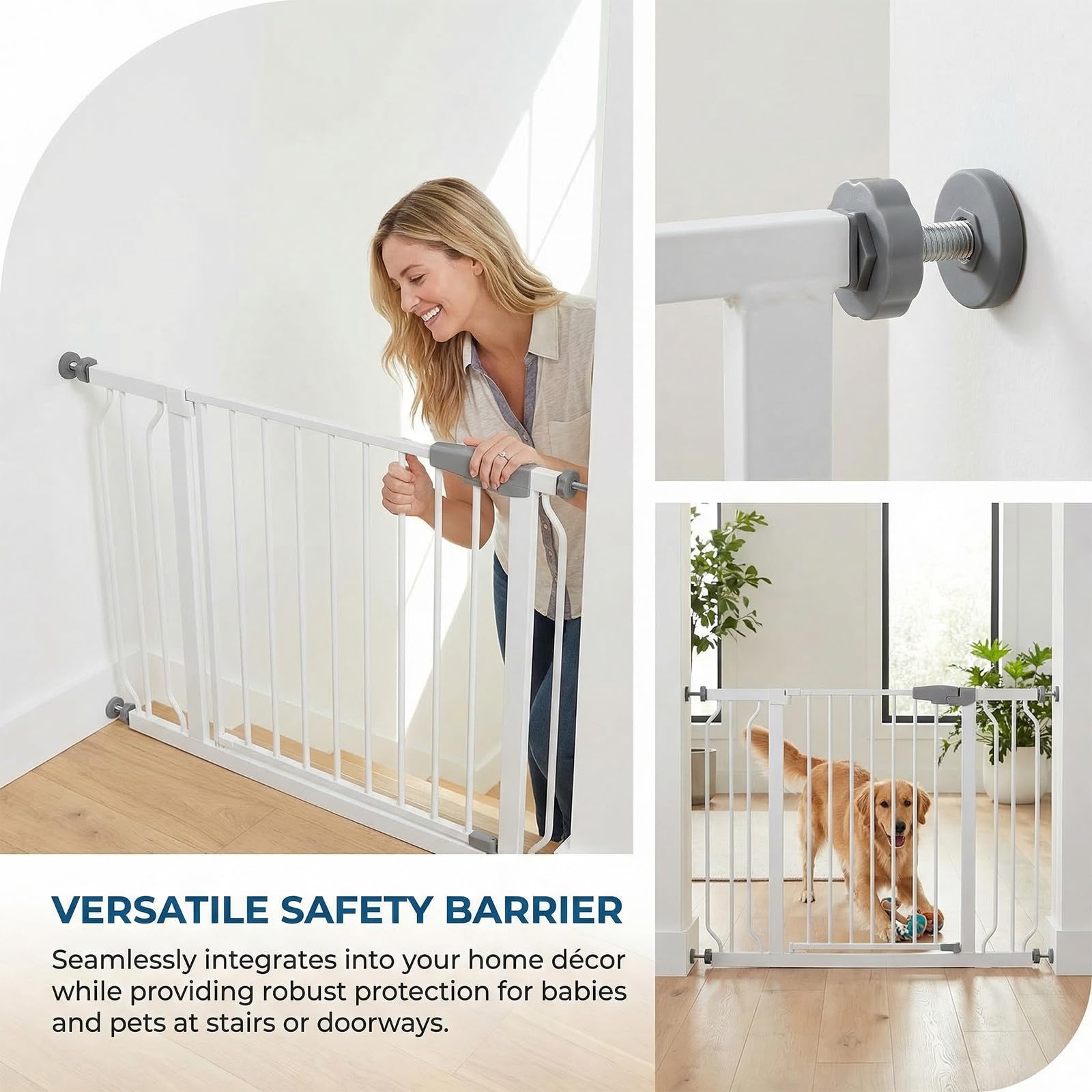 8 pernos de presión para puertas de seguridad para bebés - Varilla roscada para puertas de seguridad para mascotas - Pieza de repuesto de perno roscado M10 para barandillas de y protectores