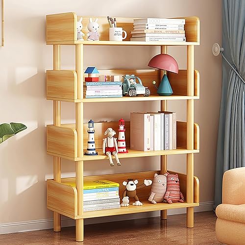 Miniatura 13 de HM&DX Estantería de madera, estante de exhibición independiente, bonita estantería, organizador de almacenamiento de cubículos, estantería de 5