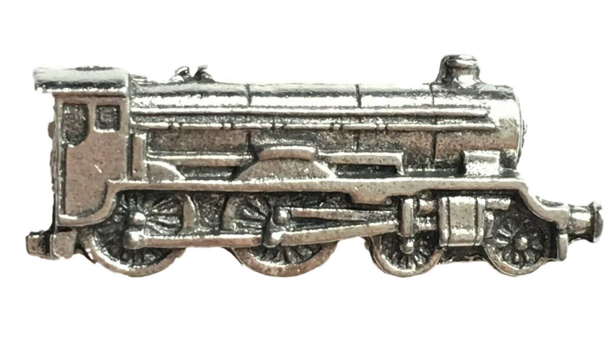 emblems gifts A steam locomotive Train Pewter Lapel Pin Badge + 59mm Button Badge