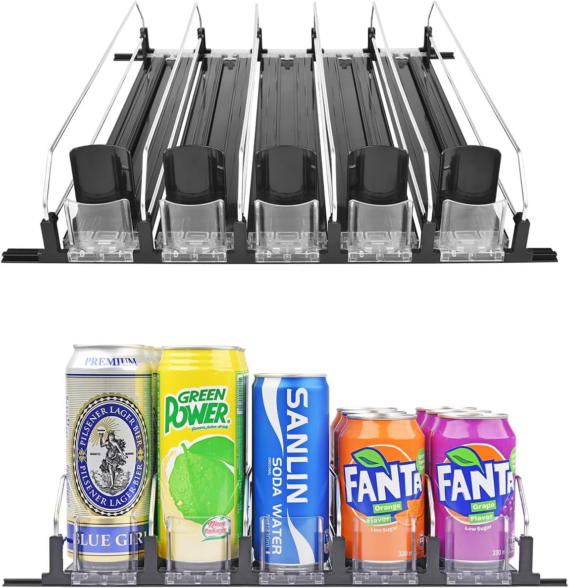 TOYUWINS Drink Organizer,Automatic Pusher Glide,Fridge