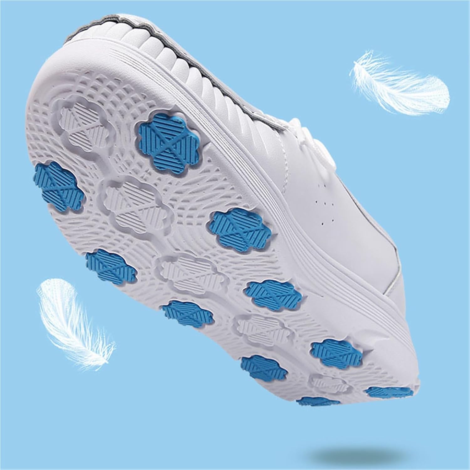 Womens Lace up Slip-On Breathable Working Soft Sole Platform Nursing Shoes, Lightweight Air Cushion Orthopedic Leather Non Slip Wedge Shoes, Ideal for Nurse Healthcare Crews