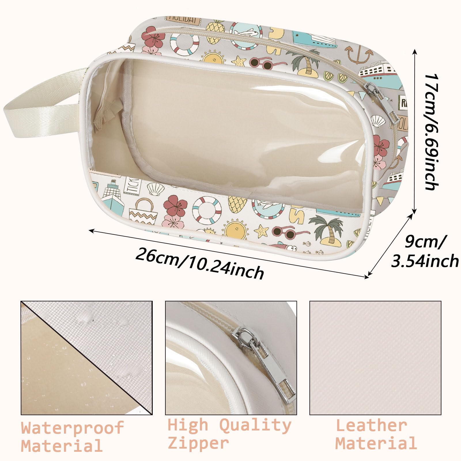 Life is Better Crusin Together Clear Makeup Bag Cruise Vacation Gift Cruise Cabin Gift (Better Cruise Cbag EU) - Image 2
