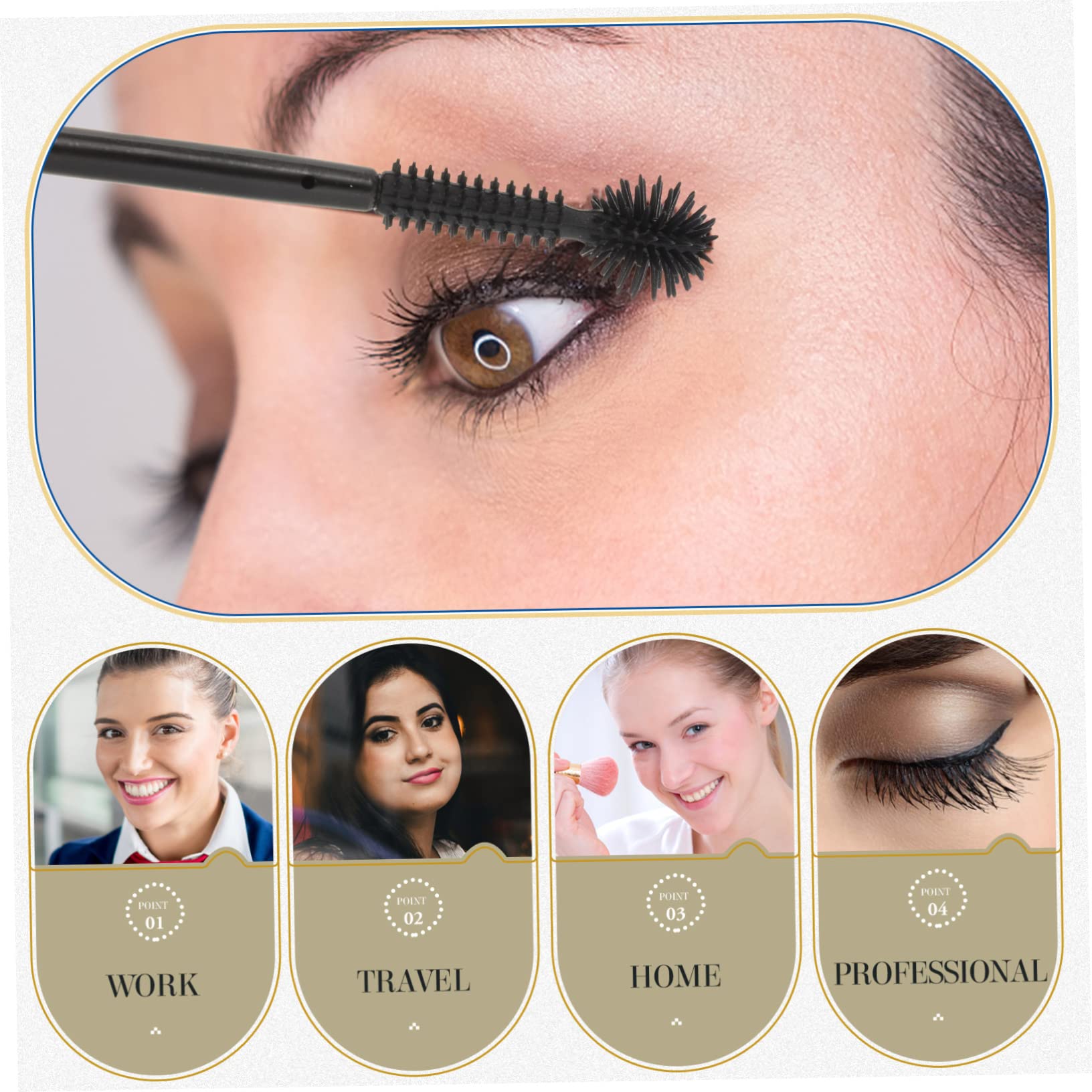 Didiseaon Essential Makeup Kit: 100pcs Brow Lamination Brush Eyelash Mascara Wands for Salon or Home Use