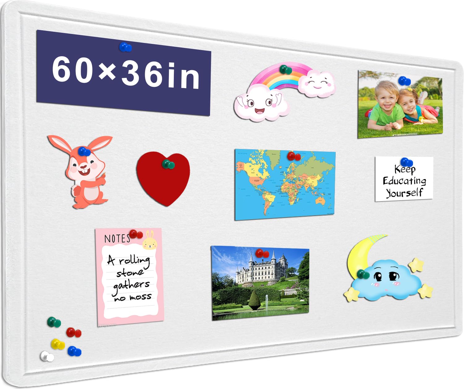 Hrrtyueg 60x36 warm white felt board