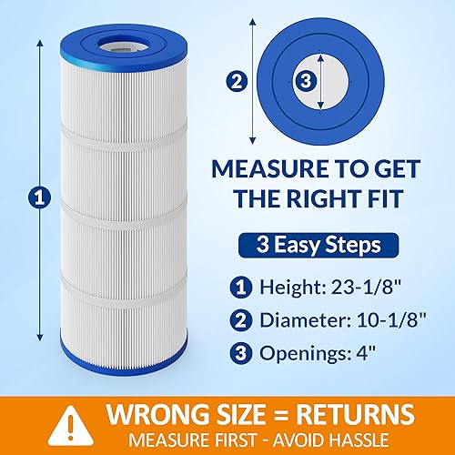 Miniatura 2 de Cartuchos de filtro de piscina C150S mejorados, compatibles con Hayward SwimClear C150S, tela resistente de 5 onzas para una filtración y