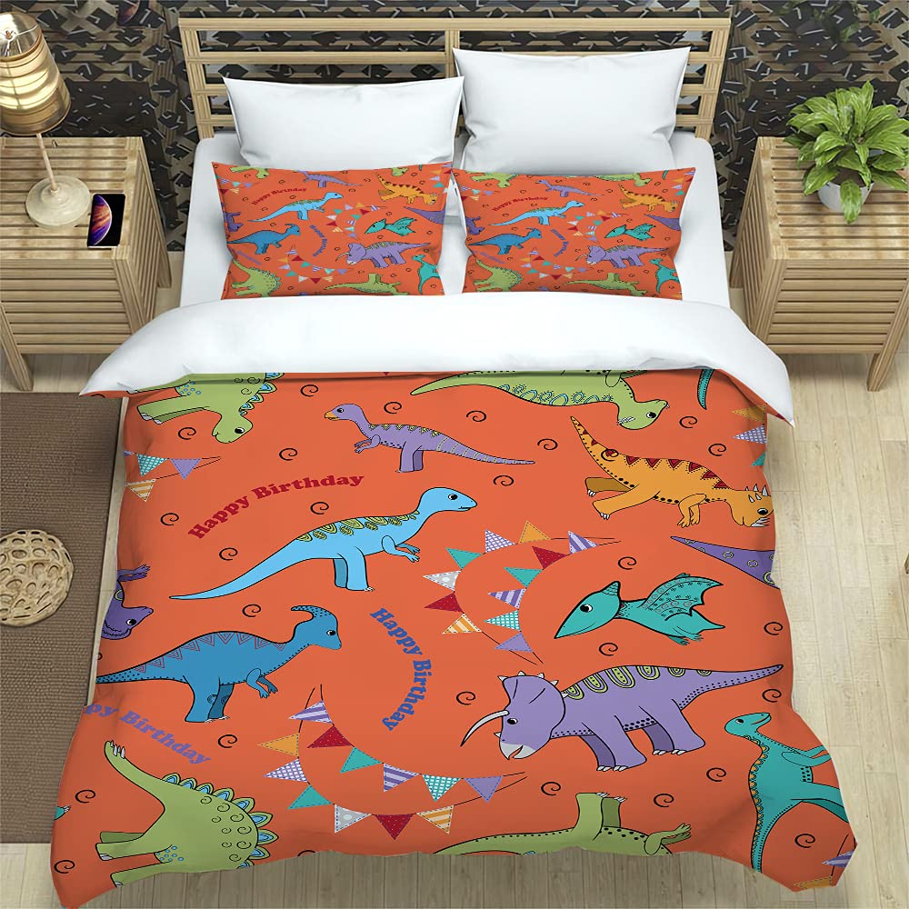 Parure de lit dinosaure violet 240x260 pour une chambre adulte cosy