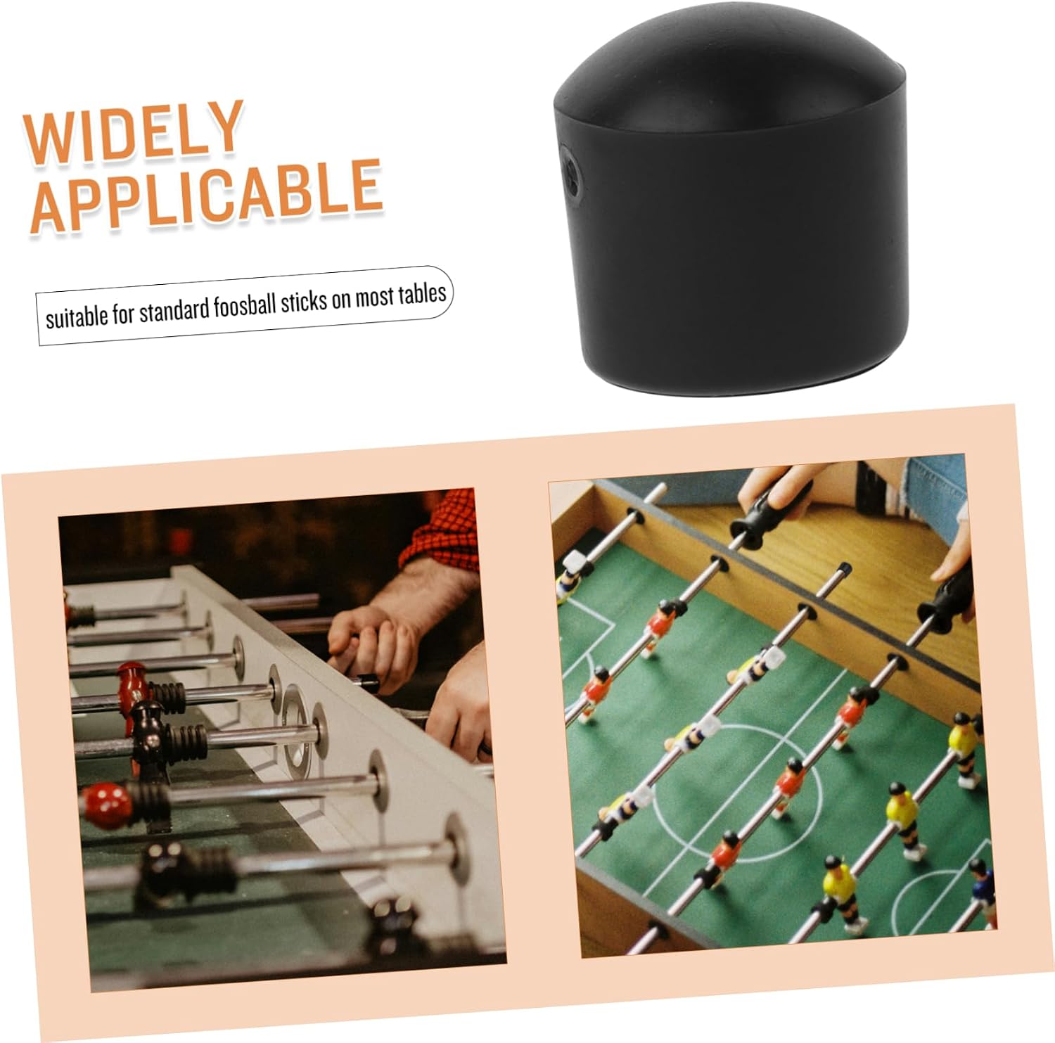 10pcs Foosball Rod Caps Set Sturdy Plastic End Caps for 16mm Foosball Table Poles Essential Football Table Accessories for Safe Play