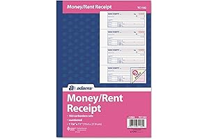 Adams TC1182 Receipt Books for Clean and Organized Record Keeping