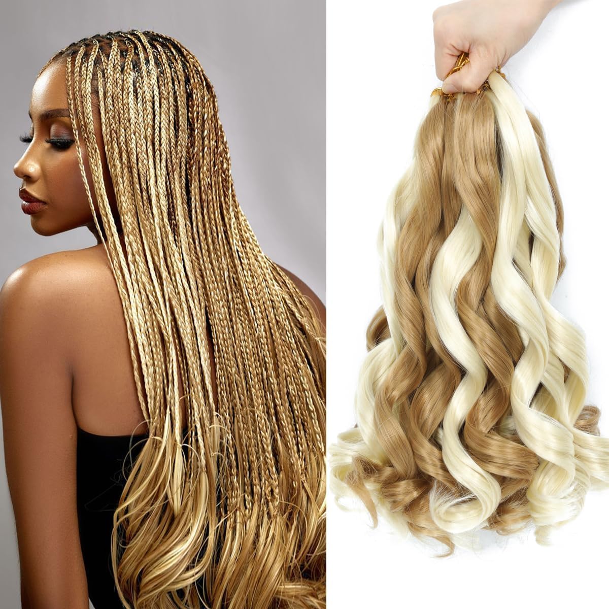 French Curly Braiding Hair 12 Inch 8 Packs
