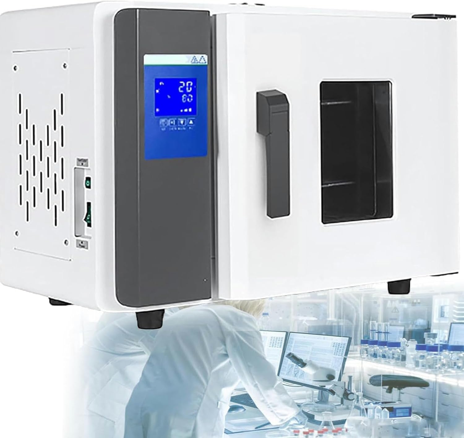 FLTRGO Digital Recirculating Air Drying Oven, Thermostatic Lab Incubator Oven, Constant Temperature Electrothermal Rapid Drying Oven, Adjustable Speed Temperature Control