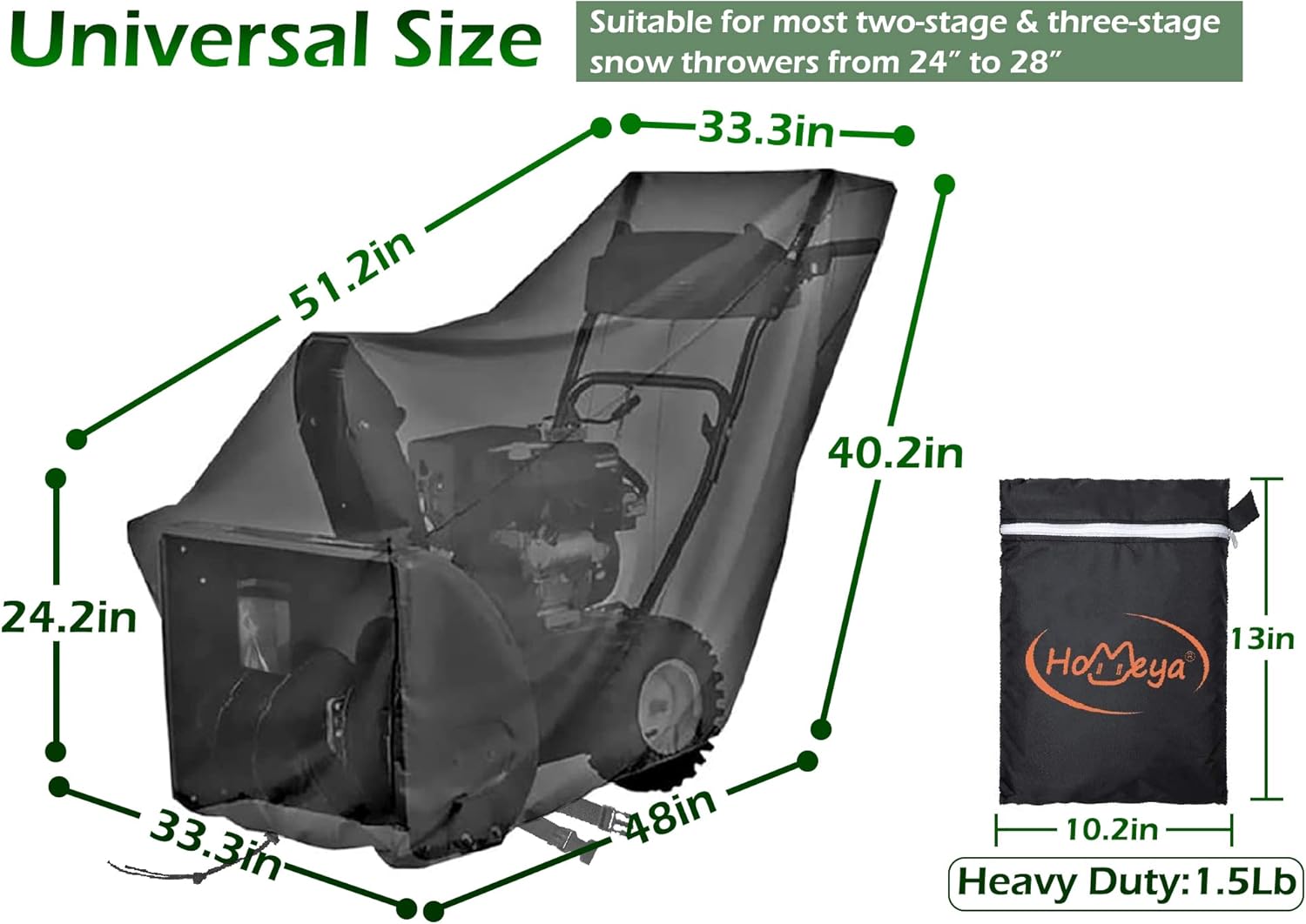 review IC ICLOVER 420D Snow Blower Cover + 40 inch Log Hoop Cover,Waterproof, Sun UV Dust Snow Proof, with Drawstring & Windproof Buckles, Outdoor Protection,Wood Polyester Fabric Storage Holder Cover