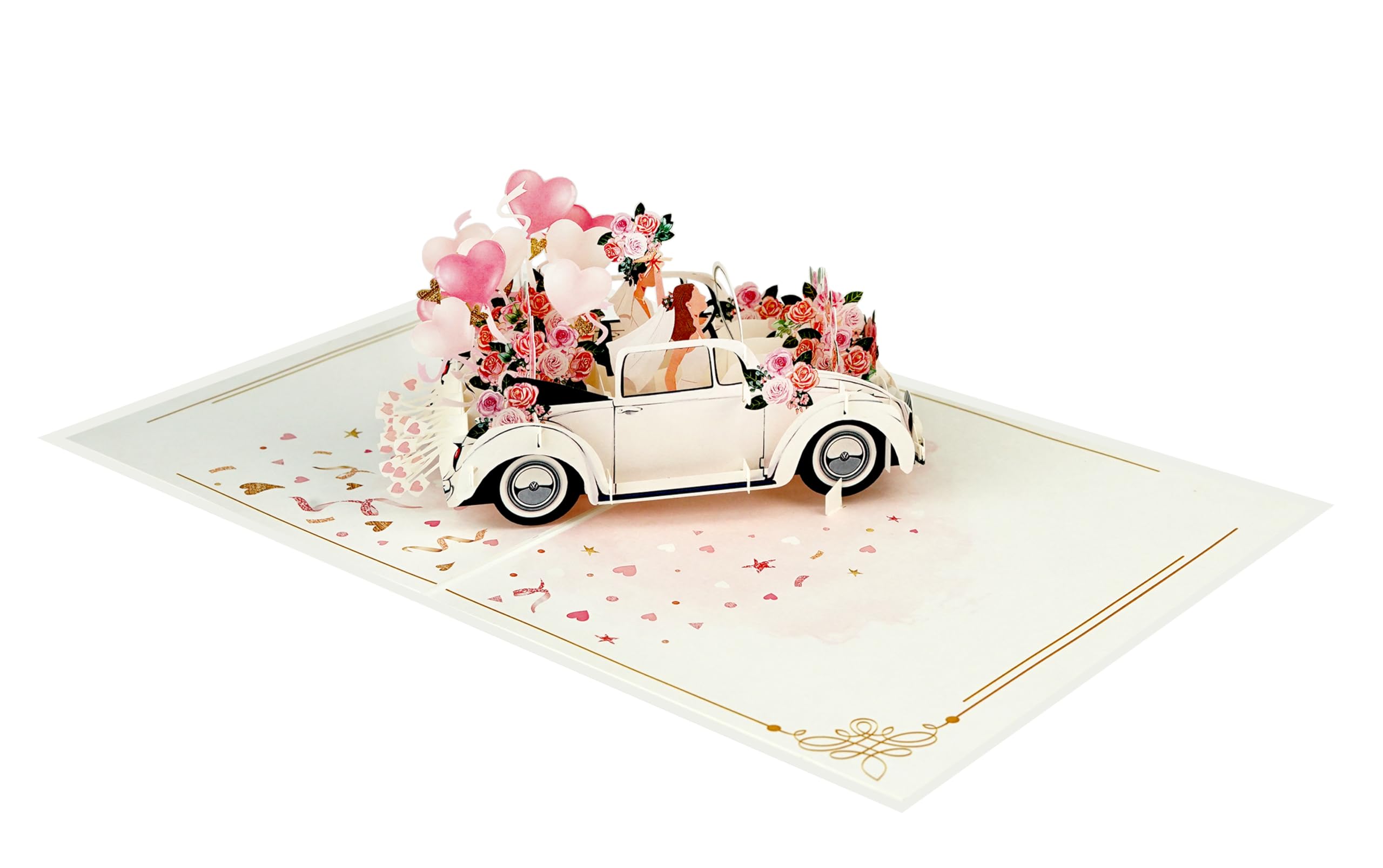Lesbian Valentines Gifts Wedding Card, Wedding Car Les, 20cm x 15cm - Image 4