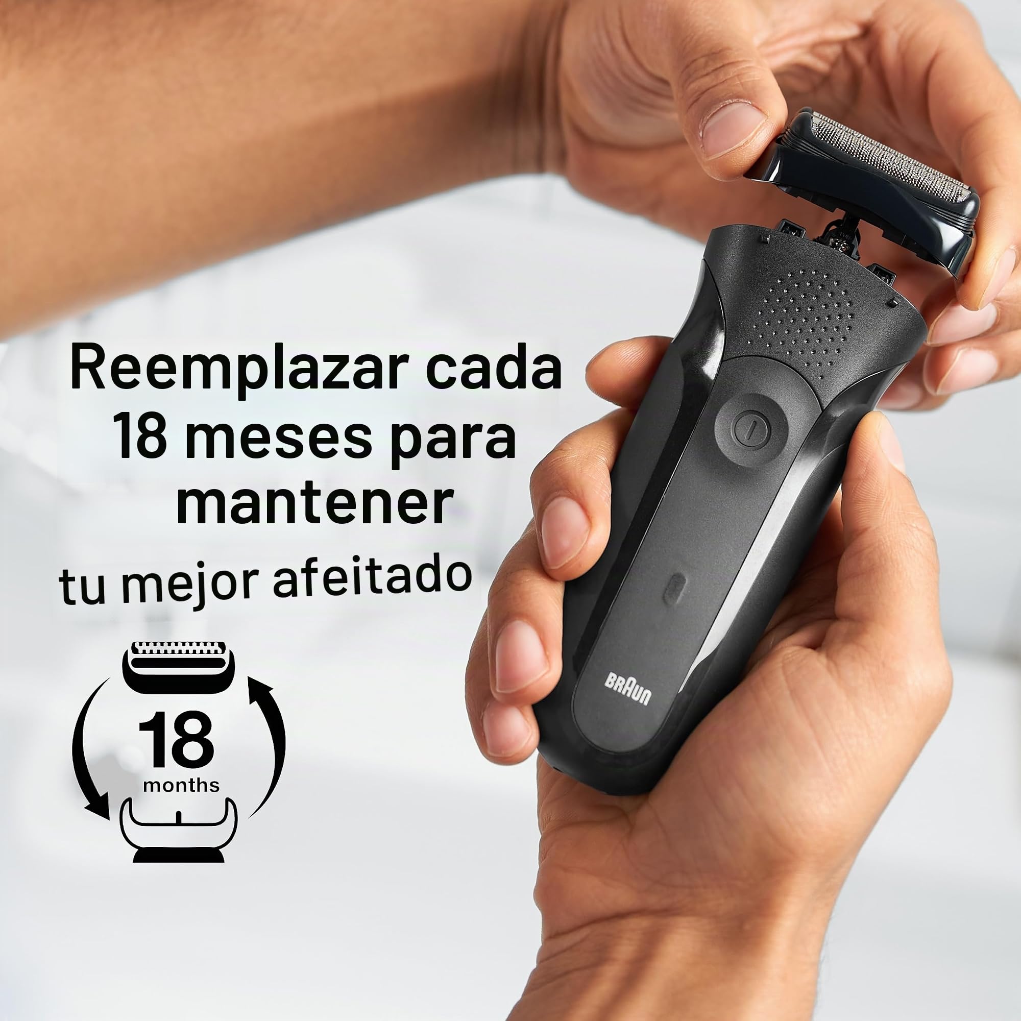 Braun Pieza de repuesto para afeitadora 21B, color negro, compatible con modelos 300s y 310s