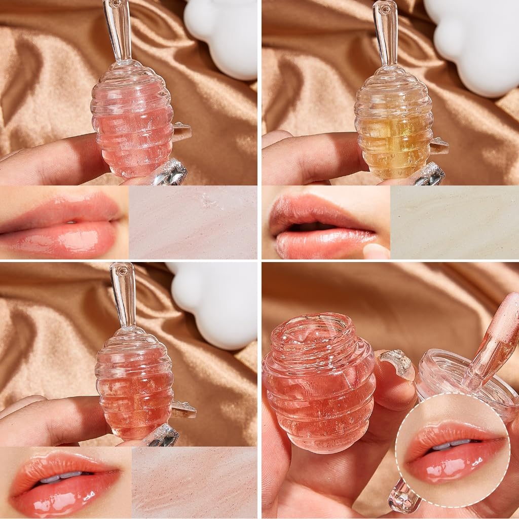 Hydrating Honeys Lip Oil Gloss Moisturizing Plumping Lip Oil Lasting Lip Oil