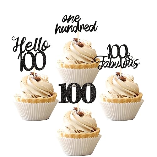 Miniatura 105 de 24 piezas de decoraciones oficiales para cupcakes de cumpleaños número 13 Hello 13 Thirteen Cupcake Picks 13th Birthday Cake Decor Supplies Black