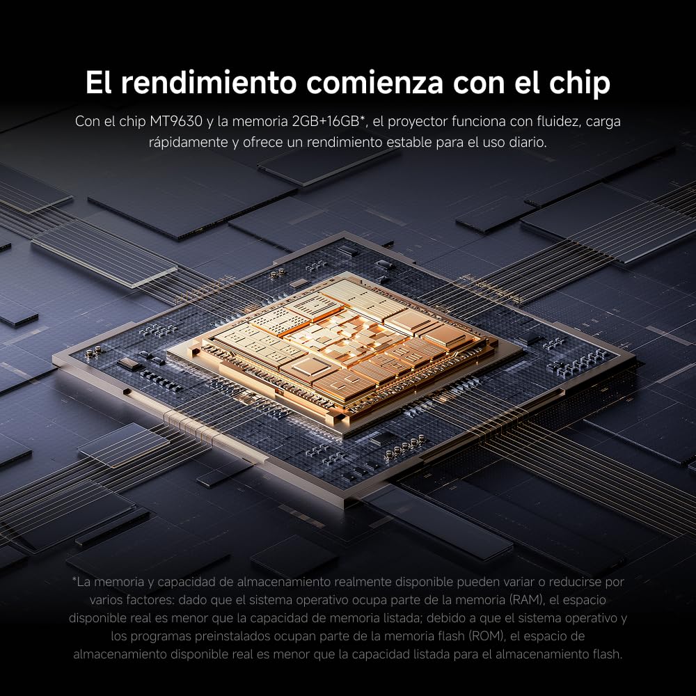 Xiaomi Smart Projector L1 EU, Autoenfoque, proyección de hasta 120 Pulgadas, luminosidad 200 LM, mín: 160 LM @ 15 min ANSI, Sistema operativo Google TV