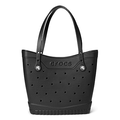 Crocs Medium Tote Tote Handbags Black, Synthetic/Textile