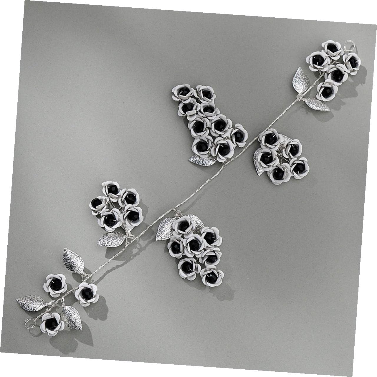 VICASKY 5 Stück Rosenhaarband aus Metall als Gothic Stirnband für Damen | Blumenkrone mit Auffälligem Design, Stirnschmuck für Festliche Anlässe und Partys