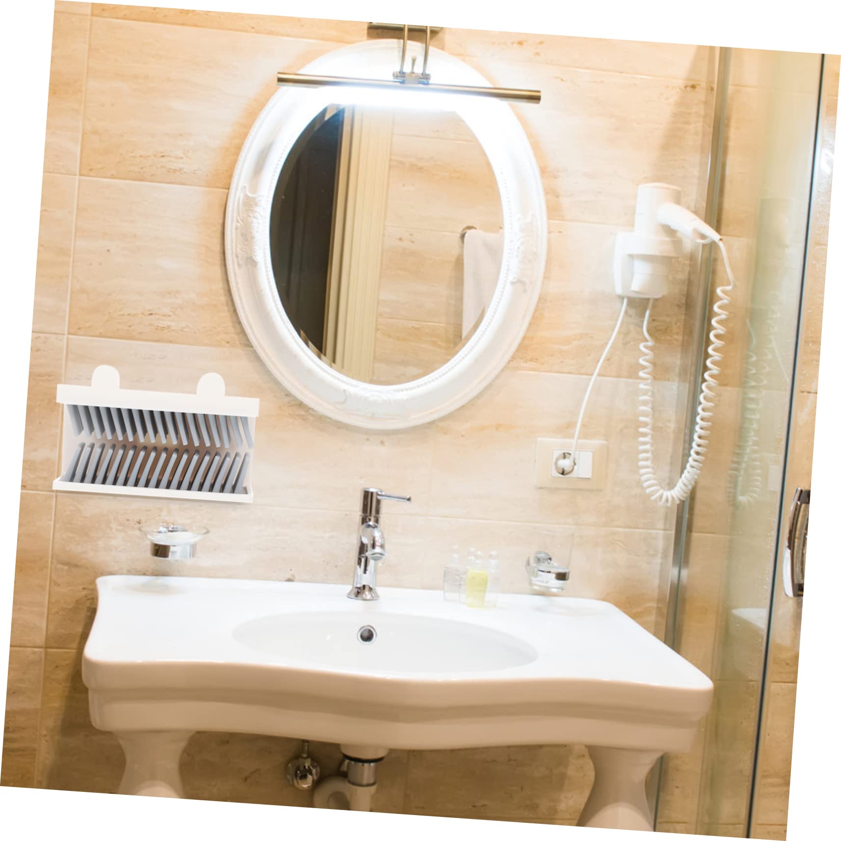 DOITOOL 3st Haarfänger Haare Im Badezimmer Wiederverwendbares Haar Wandmontierter Haarsammler Badewanne Haarablauffänger Duschzubehör Duschabflusssieb Duschkopf Weiß Kieselgel Luft