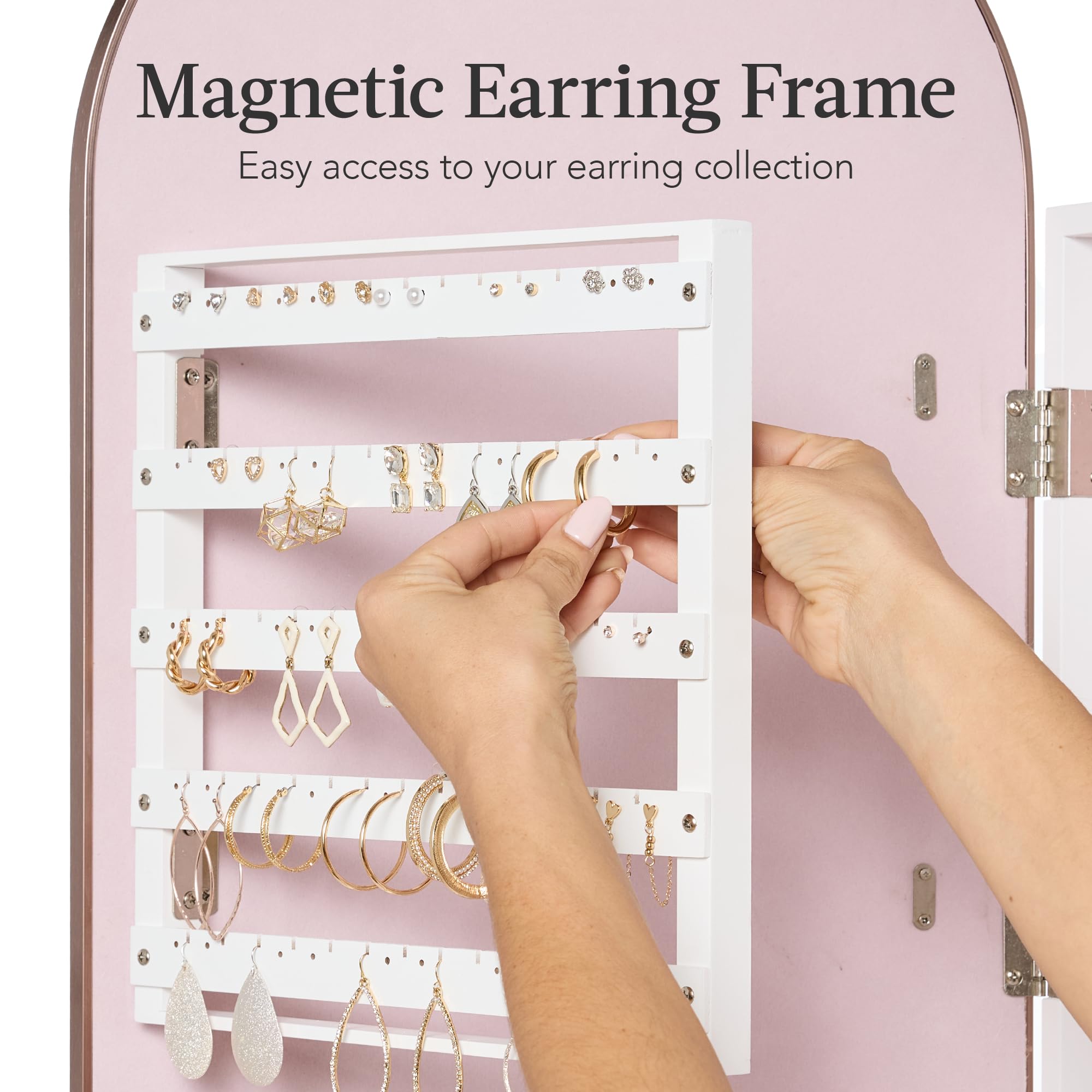 Amazon.com: Best Choice Products Arch Mirror Jewelry Cabinet