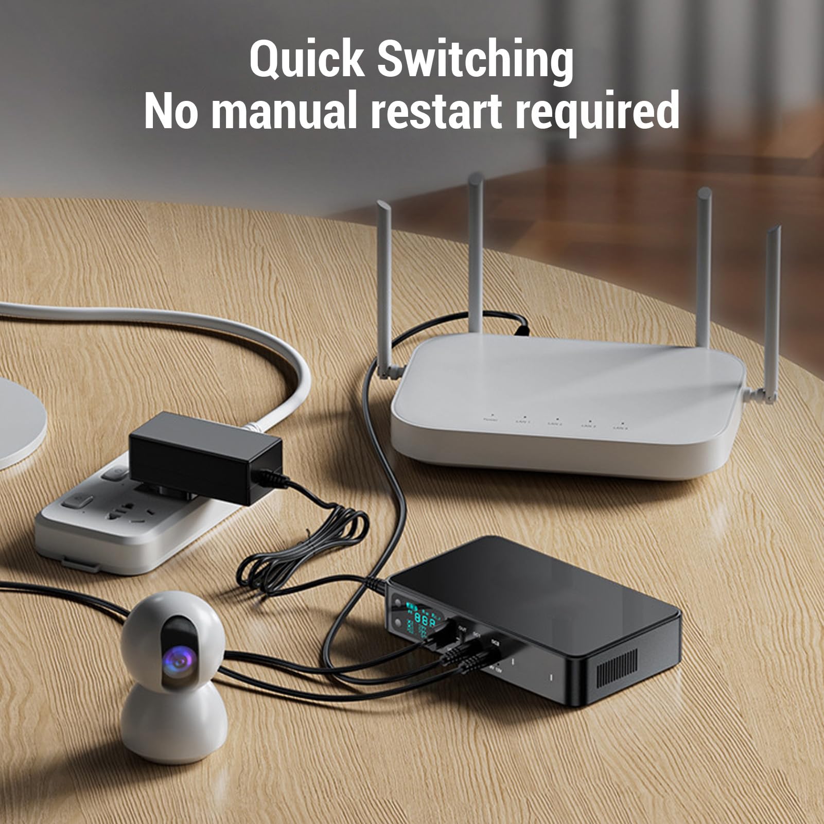 Mini Fuente de Alimentación UPS de 18 000 MAh con BateríA de Respaldo, Salida USB CC de 5 V y 3,6 A, Tipo C, para Enrutador, Módem y Cámara de Seguridad. System de Alimentación