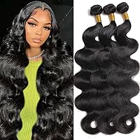 Vista 20 de 3 manojos de cabello humano 12A, ondulado, 100% sin procesar, cabello humano virgen brasileño de tejido rápido (14, 16, 18 pulgadas)