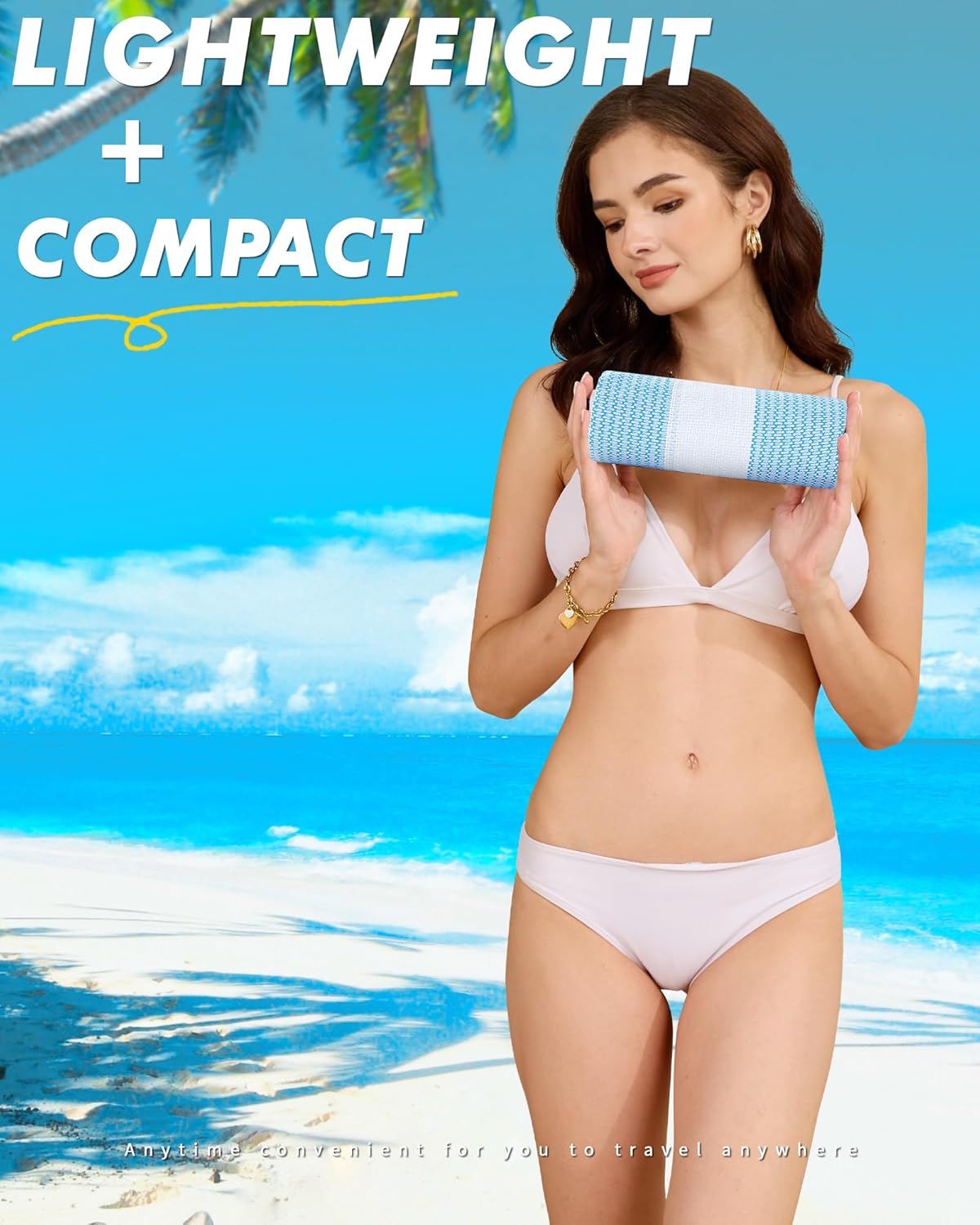 Genovega 6 Packs Oversized Stripe Turkish Beach Towel 74"x38" Thin Quick Dry Sand Free Pool Bath Swim Towels Extra Large XL Clearance Blanket Adult Travel Vacation Essentials Accessories - Image 3