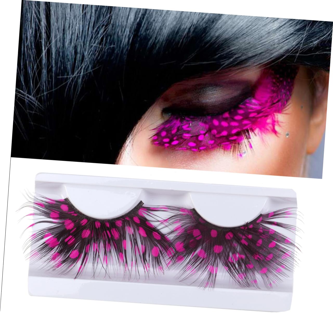 Didiseaon 15 Paia ciglia finte affascinante ciglia da donna ciglia colorata ciglia esagerate ciglia trucco ciglia lunghe
