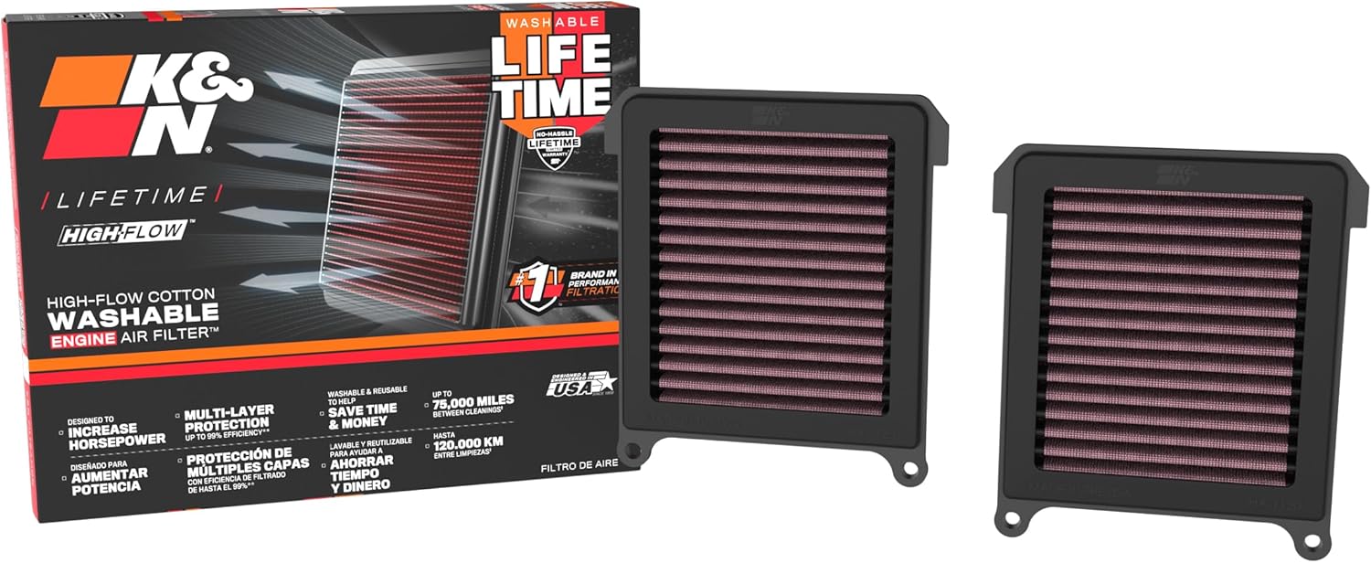 K&N HA-1120 Replacement Air Filter, Red