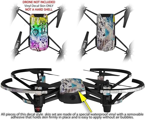 Miniatura 2 de Skin Wrap 2 Pack para DJI Ryze Tello Drone escena Kid bocetos Rainbow Drone No Incluidas