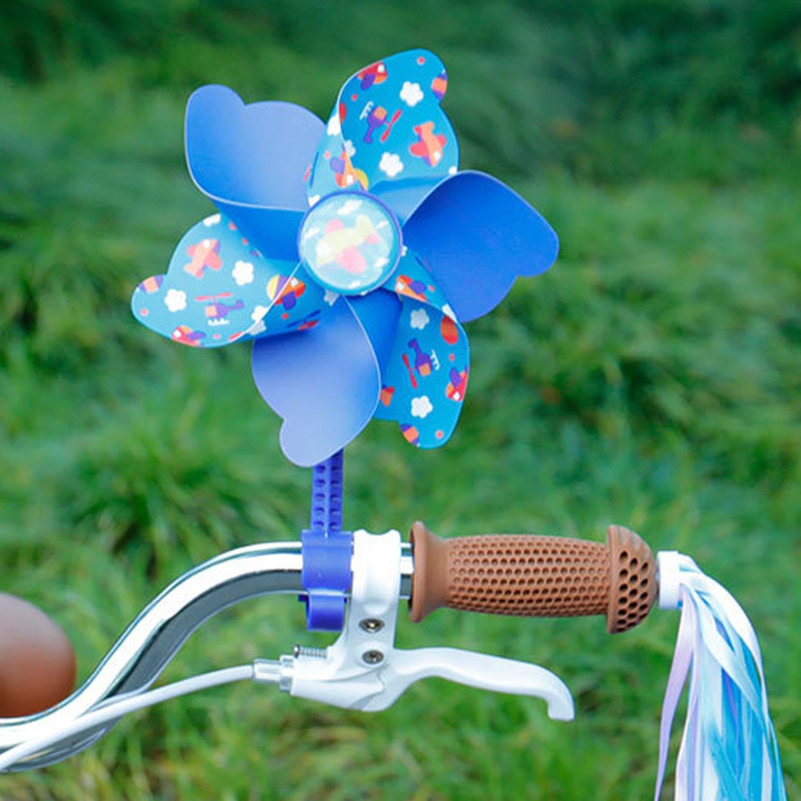 Molinillo de viento para bicicleta infantil, molino de viento, manillar de bicicleta para niños, rueda de pinwheel, resistente a los rayos UV y a la intemperie, decoración de molinos de viento de