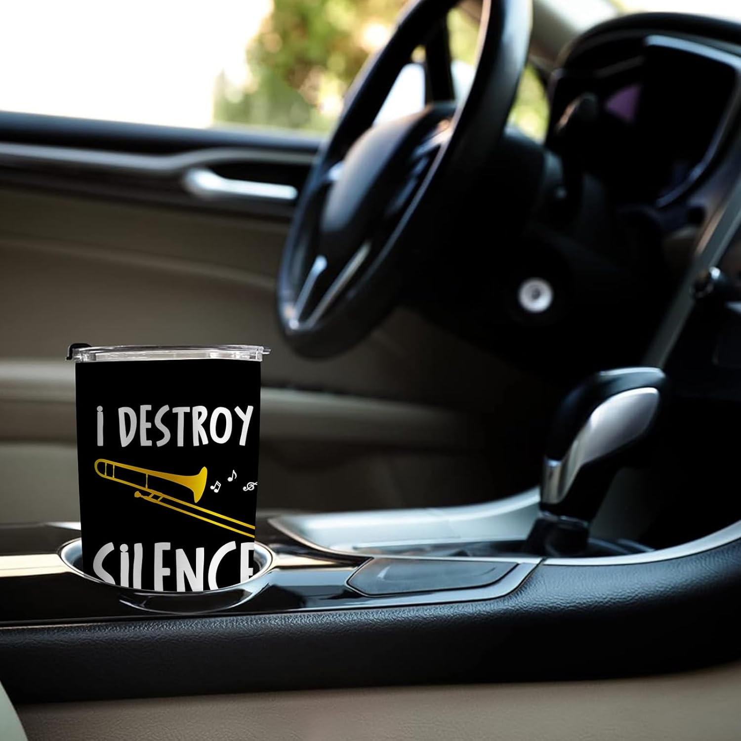 Trombone Gifts, Gifts for Trombone Players, 20oz Stainless Steel Tumbler with Lid Straw - Image 6