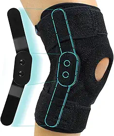 Joelheira Vive articulada – suporte de patela aberto para mulheres, homens – compressão para ACL, MCL, ligamento de menisco rasgado e tendinite – para corrida, lesão atlética e artrite