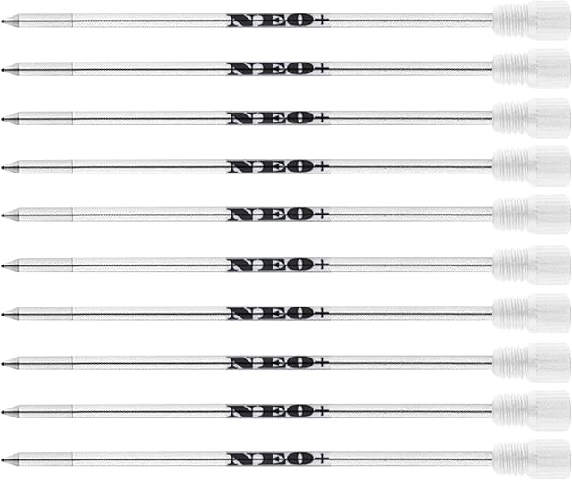 D1 Refills Ballpoint Blue or Black Ink Compatible with Swarovski Element Crystal Pen by NEO+ (10 x Blue Ink)