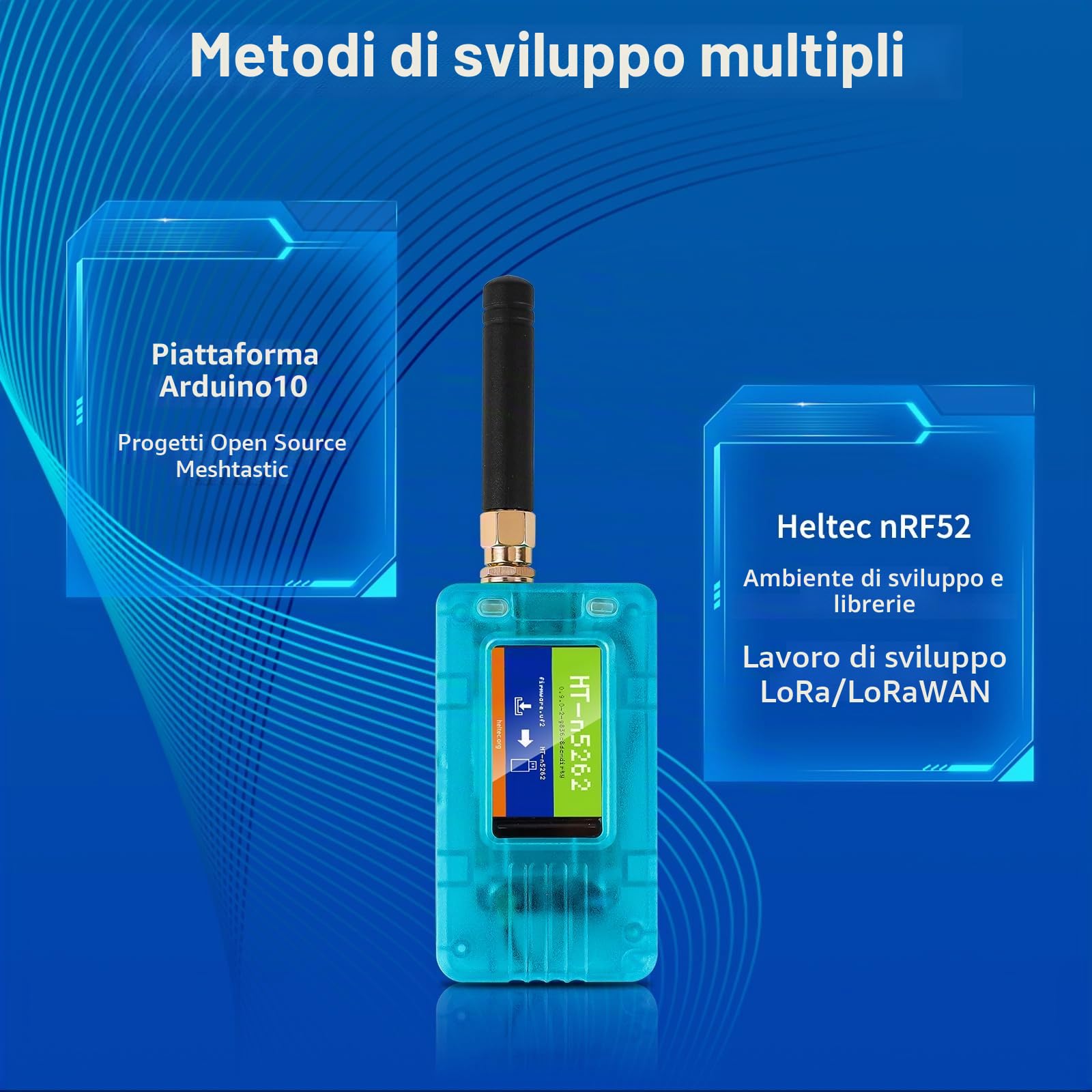 Mesh Node T114 con custodia protettiva e modulo GPS, nRF52840 MCU SX1262 LoRa Chip, supporta 868MHz LoRa, Bluetooth 5.0, display TFT LCD da 1,14 pollici, compatibile con Meshtastic Arduino