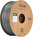 eSUN High Speed ABS+ Filament 1.75mm, Excellent Layer Adhesion 3D Printer Filament Speedy ABS Plus for Fast Printing, 1KG Spool (2.2 LBS) 3D Printing Filament for 3D Printers, Silver