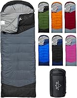 Vista 1 de Lightweight 3-Season Sleeping Bag for Adults/Kids Camping, Compact w/Compression Sack, Waterproof Ripstop, Portable for Backpacking Hiking Travel