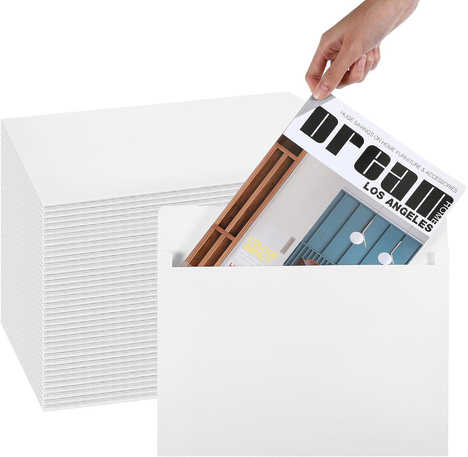 Ctosree 100 Pcs 9 x 12 Christmas Envelopes Bulk Mailing Envelopes Self Adhesive