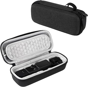 Hard Shell Carrying Case for DJI Osmo Pocket 4 - Waterproof & Shockproof Travel Storage Bag with Soft Velvet Lining & Mesh Accessory Pouch for Camera,Cables,ND Filters,Memory Cards Black