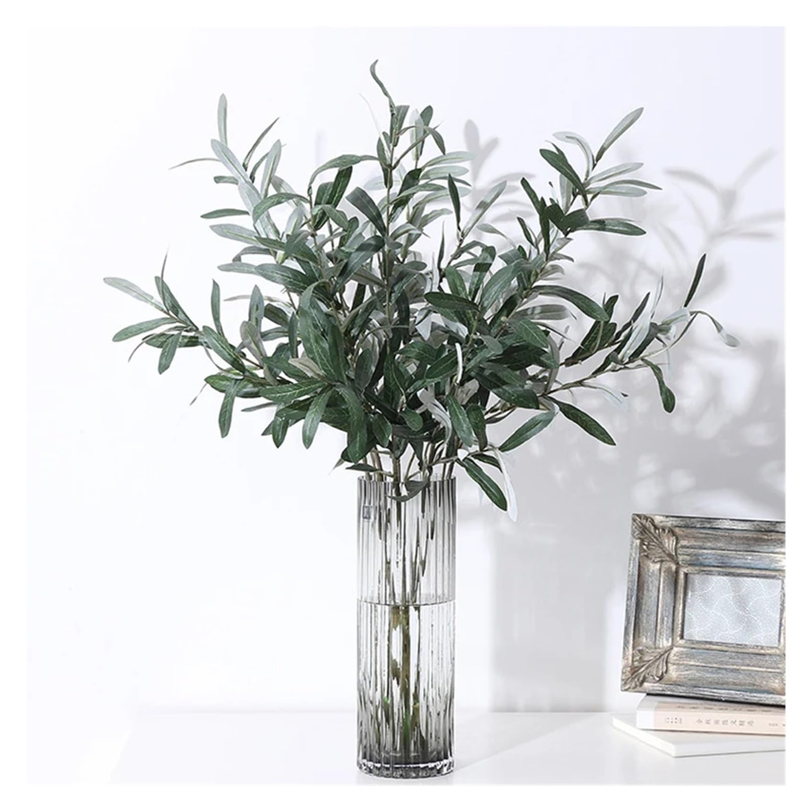 Künstliche Tannenzweige 5PC Künstliche Gefälschte Pflanze Olive Grün Zweige Hause Wohnzimmer Vase Dekoration Hochzeit Outdoor Bonsai Obst Bäume